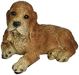 【中古】【輸入品・未使用】Design Toscano Golden Retriever Puppy Dog Statue, Multicolored [並行輸入品]