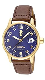 【中古】【輸入品・未使用】Invicta Men's 15255"I-Force" 18k Gold Ion-Plated Stainless Steel and Brown Leather Watch [並行輸入品]