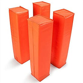 【中古】【輸入品・未使用】Crown Sporting Goods Anchorless Weighted Football Pylons (Set of 4), Orange [並行輸入品]