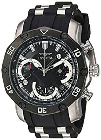 【中古】【輸入品・未使用】Invicta Men's Pro Diver Stainless Steel Quartz Watch with Silicone Strap, Black, 25 (Model: 22797) [並行輸入品]