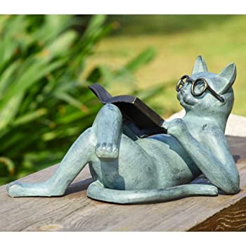 SPI Home 33650 Literary Cat Garden Sculpture [並行輸入品]