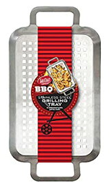 【中古】【輸入品・未使用】TableCraft BBQ137 BBQ Rectangular 13.5-Inch Grilling Tray Stainless Steel, Small, Silver