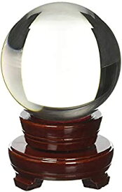 【中古】【輸入品・未使用】Amlong Crystal Clear Crystal Ball 80mm (3.1 in.) Including Wooden Stand and Gift Box by Amlong Crystal