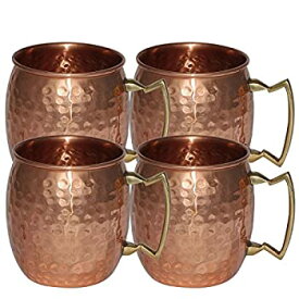 【中古】【輸入品・未使用】Hammered Copper Moscow Mule Mug /cup,size-16 Ounce ,set of-4 by Maithil Art