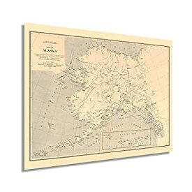【中古】【輸入品・未使用】HISTORIX ヴィンテージ 1909 アラスカ州地図 - 18x24インチ ヴィンテージ アラスカ州の地図 壁アート 装飾 - 米国地質調査 地図ポスター - 歴史