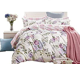 【中古】【輸入品・未使用】Swanson Beddings ピンクパープルローズ 3点 綿100% 寝具セット:掛け布団カバーと枕カバー2枚 (フル)