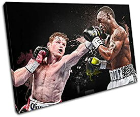 中古【中古】【輸入品・未使用】Bold Bloc Design - サウル・カネロ・アルバレス ボクシング スポーツ 45x30cm シングル キャンバス アート プリント ボックス フレーム 写真 壁