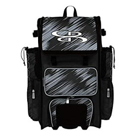 【中古】【輸入品・未使用】Boombah Superpack ハイブリッドローリングバットバッグ - スクラッチブラック/グレー - 車輪付き&バックパックバージョン