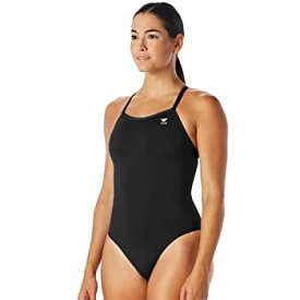 【中古】【輸入品・未使用】(40, Black) - TYR SPORT Girl's Durafast Elite Solid Diamondfit Swimsuit