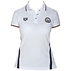 【中古】【輸入品・未使用】Arena Women's Official USA Swimming National Team Polo Shirt, White-Navy, L