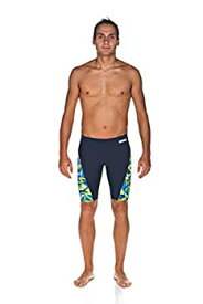 【中古】【輸入品・未使用】ARENA Men's Shattered Glass MaxLife Panel Jammer Swimsuit, Navy-Green-Blue, 20