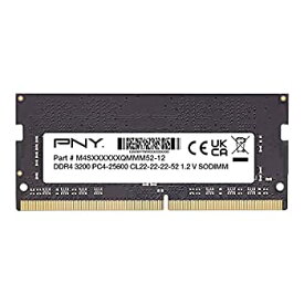 【中古】【輸入品・未使用】PNY Performance 8GB DDR4 DRAM 3200MHz (PC4-25600) CL22 1.2V デュアルランク ノートブック/ノートパソコン (SODIMM) コンピューターメモリキ