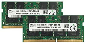 【中古】【輸入品・未使用】Hynix オリジナル 32GB (2x16GB) ノートパソコンメモリアップグレード MSi GP72 6QF 299FR Leopard Pro DDR4 2133 PC4-17000 SODIMM 2Rx8 CL15 1