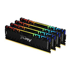 【中古】【輸入品・未使用】キングストンテクノロジー Kingston FURY デスクトップPC用メモリ DDR4 3000MHz 32GBx4枚 Kingston FURY Renegade レネゲード RGB CL16 KF430C16