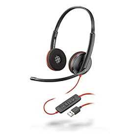 【中古】【輸入品・未使用】Plantronics ブラックワイアー C3220 ヘッドセット - ステレオ - ブラック - USB Type A - 有線 - 20 Hz - 20 kHz - オーバーヘッド型 - 両耳用