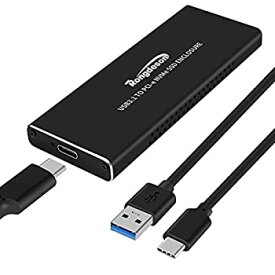 【中古】【輸入品・未使用】Rongdeson (Upgraded Version) Aluminum M.2 NVME SSD Enclosure Type-C USB 3.1 Gen 2 Speeds 10Gbps PCI-E M-Key Applicable to Size 2230/ 22