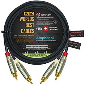 【中古】【輸入品・未使用】8 フィート RCA ケーブル ペア - Gotham GAC-4/1 (ブラック) スタークアッドバランスオーディオ相互接続ケーブル Amphenol ACPRダイキャスト付き