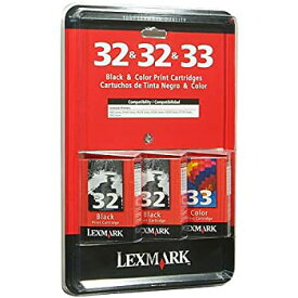 【中古】【輸入品・未使用】Lexmark Ink Cartridges Value Pack - 2 Black & 1 Color (32 & 32 & 33) - For Printers: P6350, X5450, X5470, X7170, X7310, X7350, X8310, X