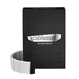 【中古】【輸入品・未使用】CableMod C-Series Pro ModMesh Sleeved Cable Kit for Corsair RM Black Label/RMi/RMX (White)