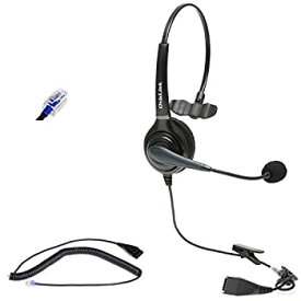 【中古】【輸入品・未使用】OvisLink NEC電話ヘッドセット | 柔軟で回転可能なマイクヘッドセット | ノイズキャンセリングマイクヘッドセット すべてのNEC電話に対応 | RJ9