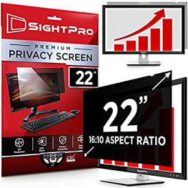 【中古】【輸入品・未使用】SightPro 22 Inch Computer Privacy Screen Filter for 16:10 Widescreen Monitor - Privacy and Anti-Glare Protector