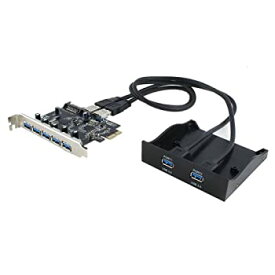 【中古】【輸入品・未使用】Sedna - PCIE 7ポート USB 3.0アダプター Windows 8 UASP対応 フロントパネル付き