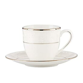 【中古】【輸入品・未使用】LenoxオパールInnocence Demitasse Cup & Saucer Set