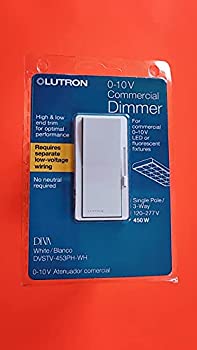 Lutron Diva Dimmer for 0???10?V LED 蛍光灯器具、単極または3ウェイ、ホワイト