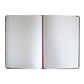 【中古】【輸入品・未使用】Record/Account Book, Black/Red Cover, 300 Pages, 14 1/8 x 8 5/8 (並行輸入品)