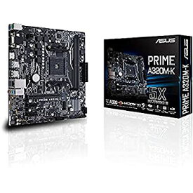 【中古】【輸入品・未使用】ASUS AMD PRIME A320M-K Ryzen/7th Generation A-Series/Athlon DDR4 GB LAN Micro ATX Motherboard - Black