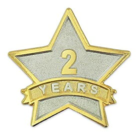【中古】【輸入品・未使用】Pinmartの年2サービスAward Star Corporate認識デュアルメッキラペルピン 25