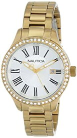 【中古】【輸入品・未使用】ノーティカ腕時計レディース Nautica Women's N16661M BFD 101 Swarovski Crystal-Accented Gold-Tone Stainless Steel Watch [並行輸入品]