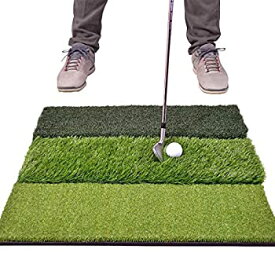 【中古】【輸入品・未使用】GoSports Tri-Turf XL ゴルフ練習用ヒッティングマット - 24インチ x 24インチ 最適な練習用