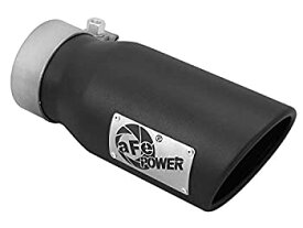 【中古】【輸入品・未使用】aFe Power 49T30401-B09 3インチ インレット x 4インチ アウトレット x 9インチ 長さ ステンレススチール ブラック ボルトオン エキゾーストチッ