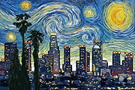 【中古】【輸入品・未使用】ロサンゼルス、カリフォルニア???スカイライン???Van Gogh Starry Night 24 x 36 Giclee Print LANT-77489-24x36