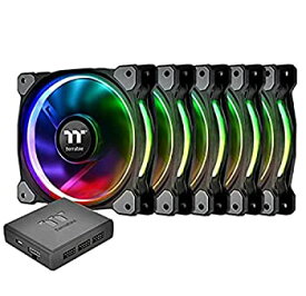 【中古】【輸入品・未使用】Thermaltake Riing Plus 12 RGB TT プレミアムエディション 120mm ソフトウェア 円形 12 制御可能なLEDリングケース/ラジエーターファン 5個パッ