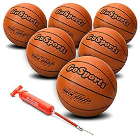 【中古】【輸入品・未使用】GoSports インドア/アウトドア ゴム製バスケットボール - サイズ7ボール6個 ポンプ&キャリーバッグ付き