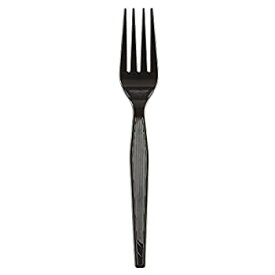 【中古】【輸入品・未使用】Dixie Foods DXEFH517 Plastic Forks- Heavyweight- 1000-CT- Black
