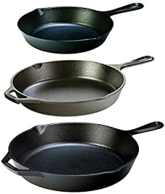 【中古】【輸入品・未使用】Lodge 油をなじませた鉄製調理器具セット。 3 Piece Skillet Set QUIVERBNDLE2