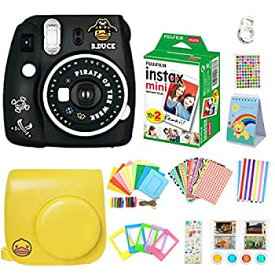 【中古】【輸入品・未使用】ISOSOJOY 富士フィルム Instax Mini9 カメラ ブラック おもちゃ + インスタントカメラセット+ Fuji Instax Miniフィルム+ Instax Mini 9ケース +