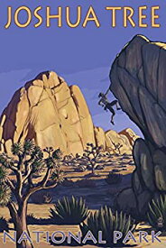 【中古】【輸入品・未使用】ジョシュアツリー国立公園、カリフォルニア - ボールダークライマー (24x36 ジクレーギャラリープリント、壁の装飾トラベルポスター)