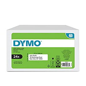 【中古】【輸入品・未使用】DYMO Authentic LabelWriter Mailing Address Labels for LabelWriter Label Printers (30252), White, 1 1/8" x 3 1/2", 24 rolls of 350