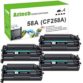 【中古】【輸入品・未使用】Aztech 互換トナーカートリッジ HP 58A CF258A 58X CF258X Pro M404n M404dn MFP M428fdw M428dw M428fdn プリンター用 ブラック 4個パック