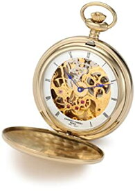 【中古】【輸入品・未使用】Charles-Hubert Paris 3904-G Polished Finish Gold-Plated Stainless Steel Double Cover Mechanical Pocket Watch