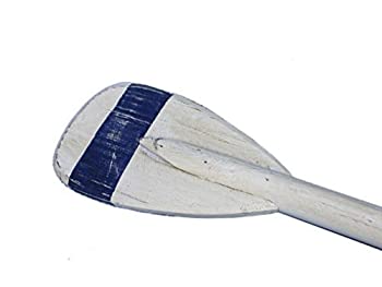Hampton Nautical Wooden King Harbour Decorative Rowing Boat Paddle with Hooks, 60cm