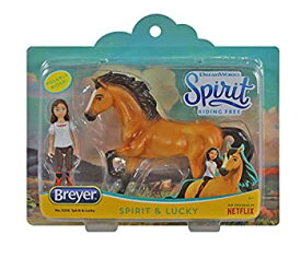 【中古】【輸入品・未使用】(Spirit & Lucky) - Breyer Spirit Riding Free - Spirit and Lucky Small Horse and Doll Toy Set