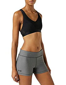 【中古】【輸入品・未使用】Under Armour Women's HeatGear Armour Mid Rise Shorty , Charcoal Light Heather (019)/Black , Large