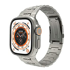 【中古】【輸入品・未使用】LULULOOK バンドはApple Watch Ultra 49 mmと互換性があり、iWatch Ultraのチタン代替代表バンド