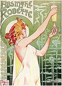 【中古】【輸入品・未使用】Posterazzi Absinthe Robette 1896 ポスタープリント T. Privat-Livemont作 (18 x 24)