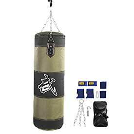 【中古】【輸入品・未使用】パンチングバッグ 壁ブラケット ボクシング トレーニング MMA ヘビーパンチグローブ チェーン ムエタイ キックボクシング - 未充填(2# 80cm)